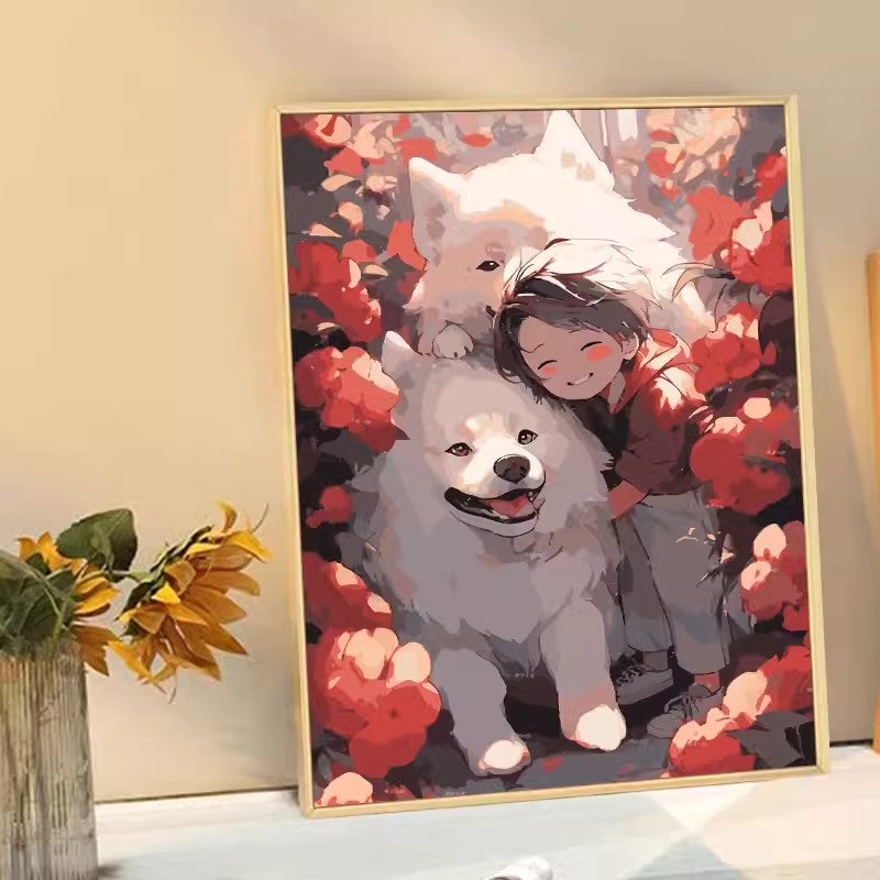 35X50CM - Dog DIY 5D Full Diamond Painting NO Frame