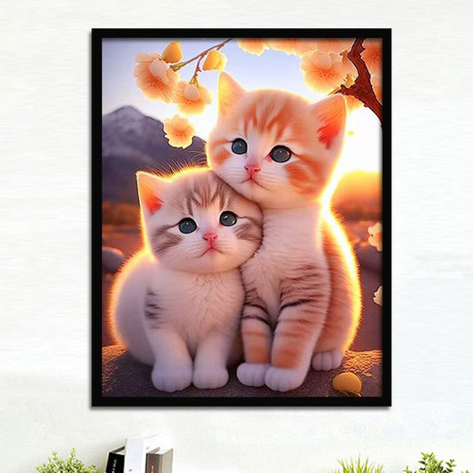 40X50CM - Cat DIY 5D Full Diamond Painting NO Frame