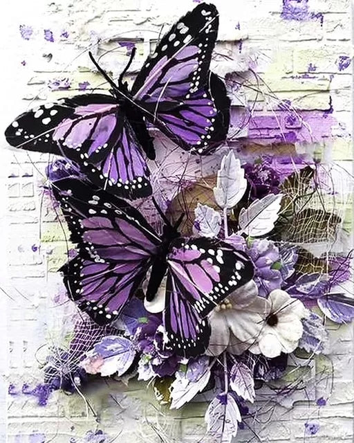 40X50CM - Butterfly DIY 5D Full Diamond Painting NO Frame