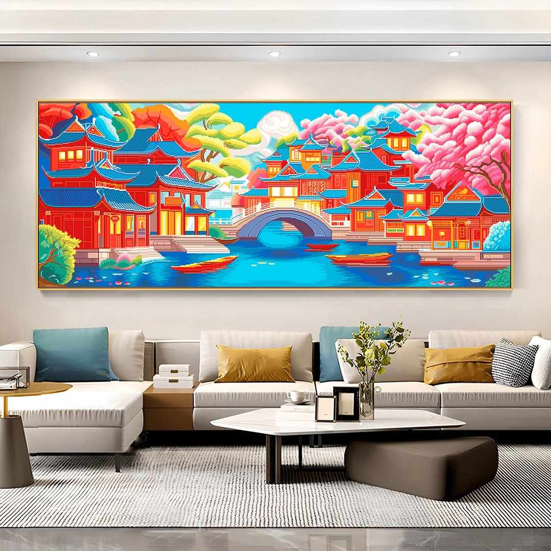 60X150CM Landscape DIY Cross Stitch Kits 9CT 4 Strands NO Frame