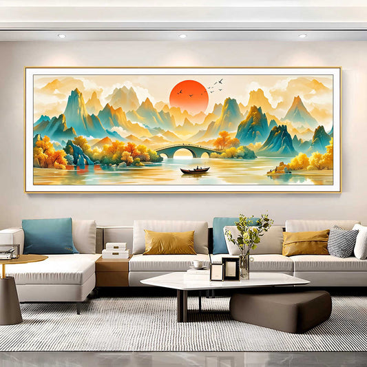 50X150CM Landscape DIY Cross Stitch Kits 9CT 4 Strands NO Frame