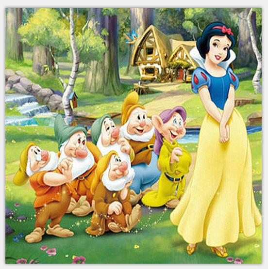 36*36CM-Snow white and the Seven Dwarfs-5D Full Diamond Painting DIY Pictures M6737