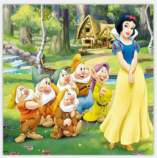 36*36CM-Snow white and the Seven Dwarfs-5D Full Diamond Painting DIY Pictures M6737