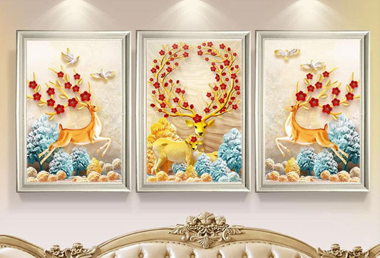 120X60CM-DIY 5D Diamond Painting （Each 40*60cm） for Living Room No frame