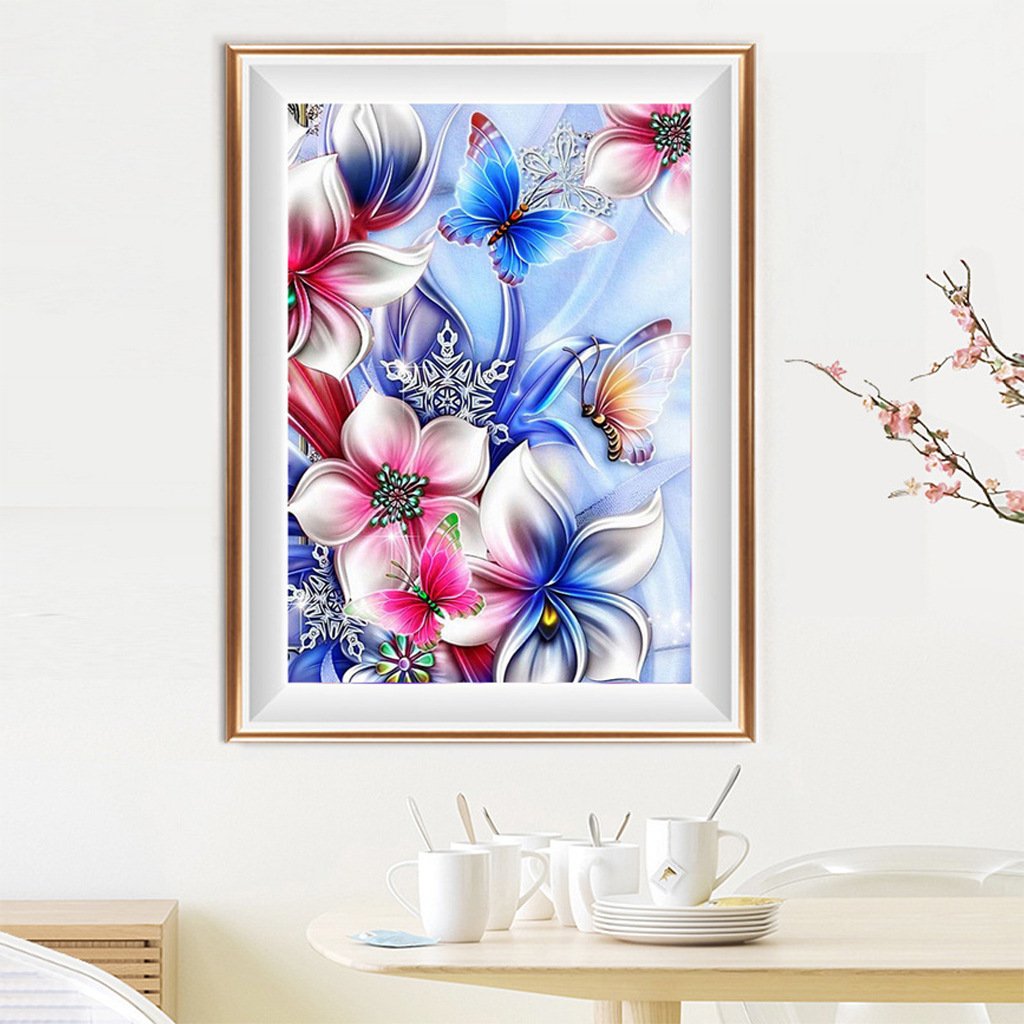 50x60CM Colorful flower Full Diamond Painting NO Frame Round diamond