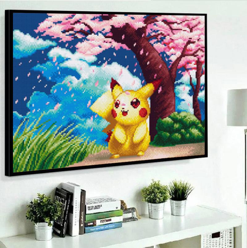 70x50CM Pikachu 5D Full Diamond Painting NO Frame