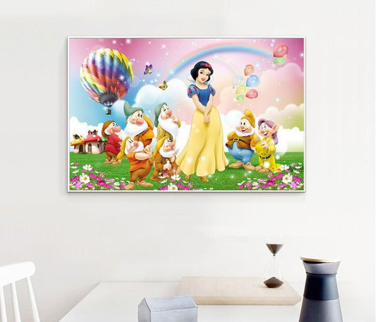 60X40CM-Snow white and the Seven Dwarfs-5D Full Diamond Painting DIY Pictures