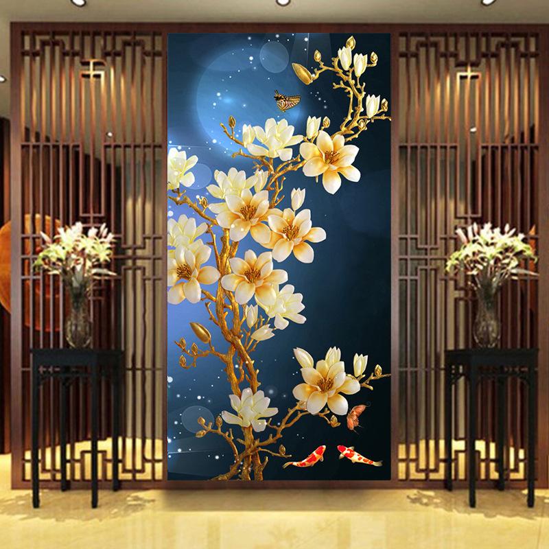 50x90CM-Flower- DIY 5D full Diamond Painting  A9568