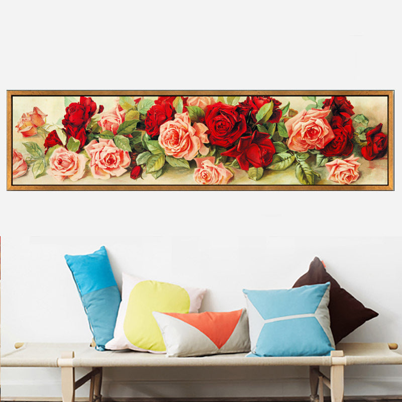 140x40CM Rose 5D Full Diamond Painting DIY Pictures