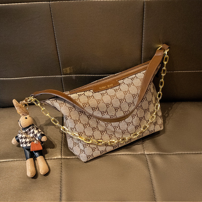 New Fashion Retro Design Handbag Versatile Shoulder Bag（rabbit included)