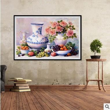 75x50CM-flower- DIY 5D full Diamond Painting