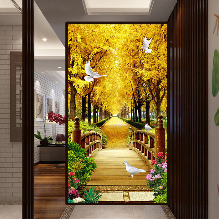 50x100cm golden tree and pigeon 5d diy diamond painting full drill NO FRAME A6605