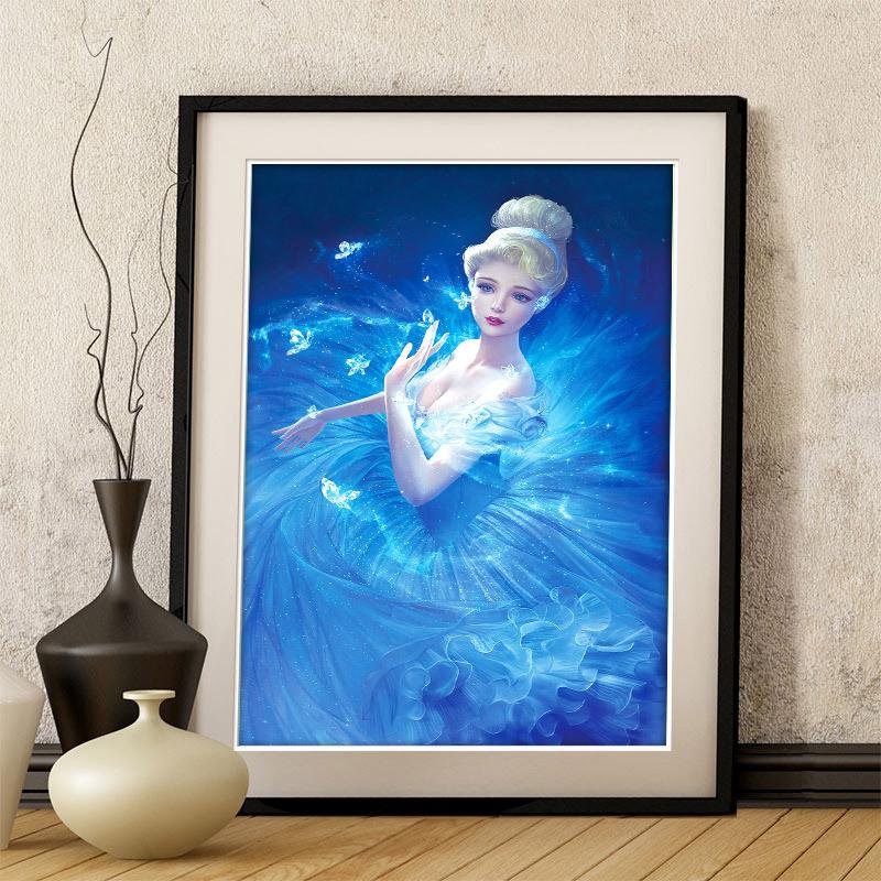 50X75CM- Cinderella- DIY 5D full Diamond Painting