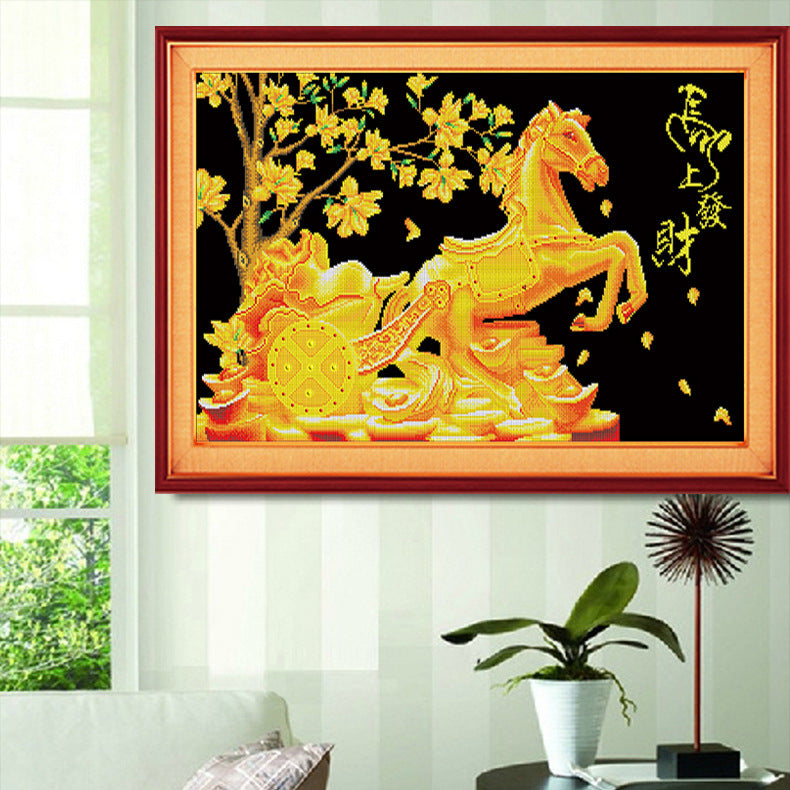 80x60CM-horse DIY 5D full Diamond Painting no full drilled no frame