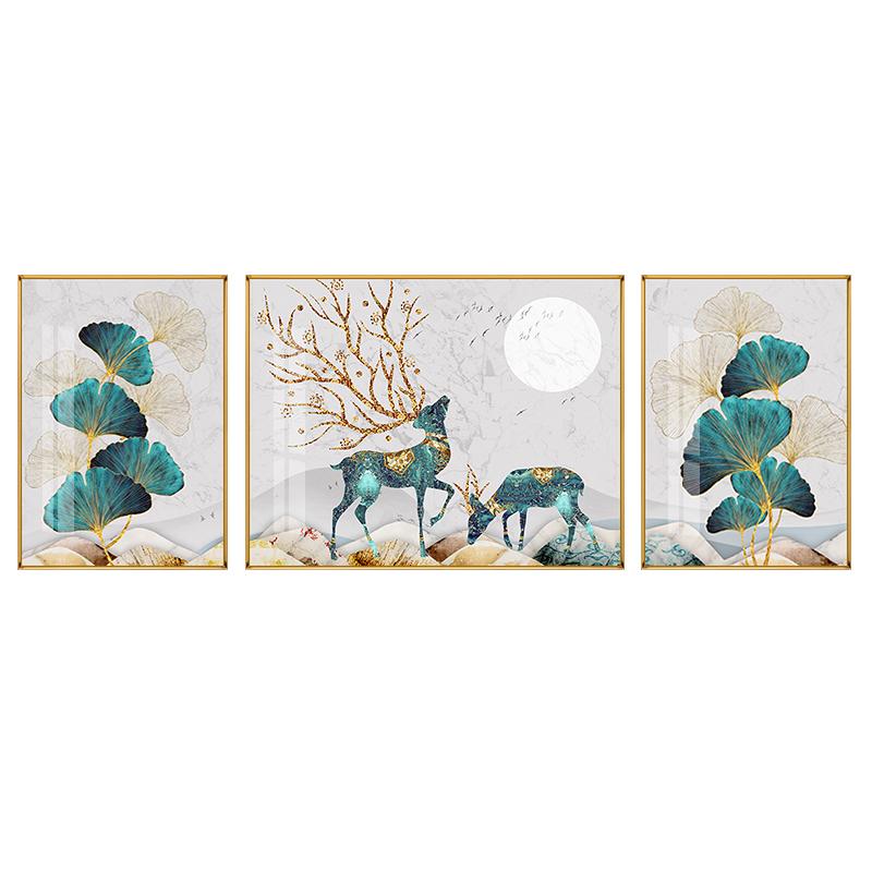 130X50CM Peacock&Deer 5D Full Diamond Painting DIY Pictures[