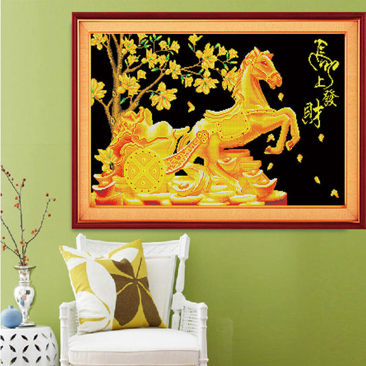 80x60CM-horse DIY 5D full Diamond Painting no full drilled no frame