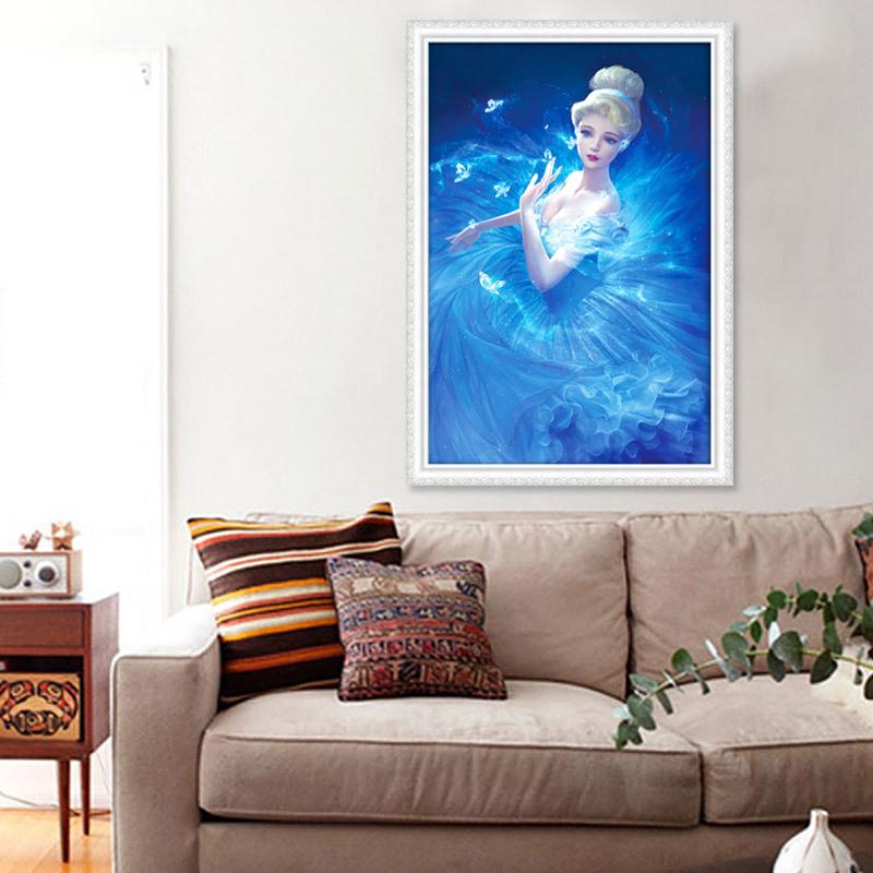 50X75CM- Cinderella- DIY 5D full Diamond Painting