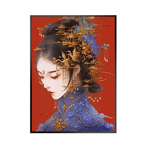 50x65CM Lady 5D Full Diamond Painting NO Frame