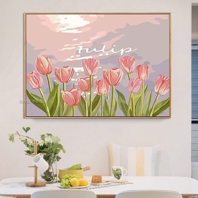 Tulip Full Diamond Painting NO Frame Round beads