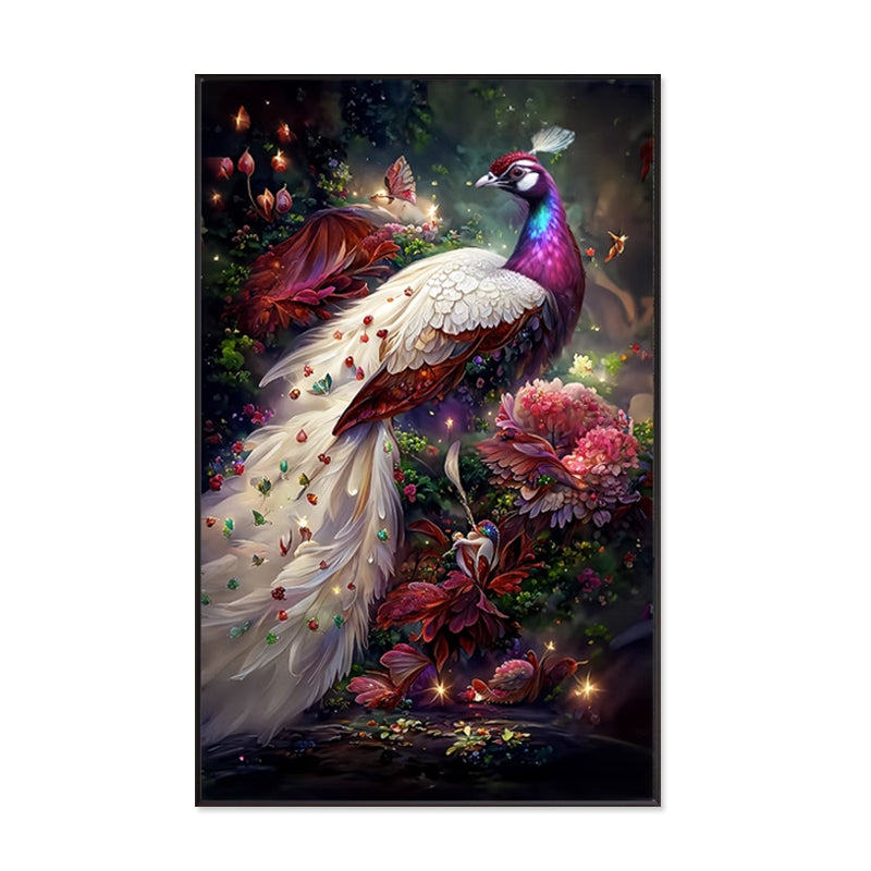 50X75cm Rich Peacock Cross Stitch Kits 11CT Stamped Full Range of Embroidery Starter Kit for Beginners Pre-Printed Pattern