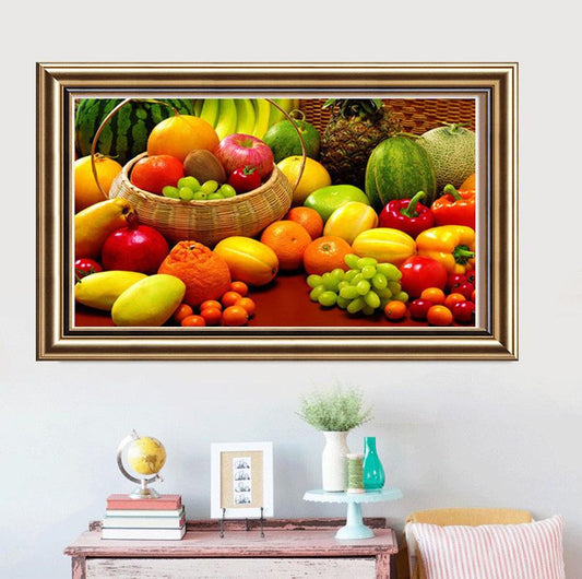 80X50CM fruits 5D Full Diamond no frame