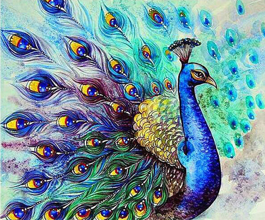 30x40CM Peacock 5D Full Diamond Painting NO Frame Round diamond R4838