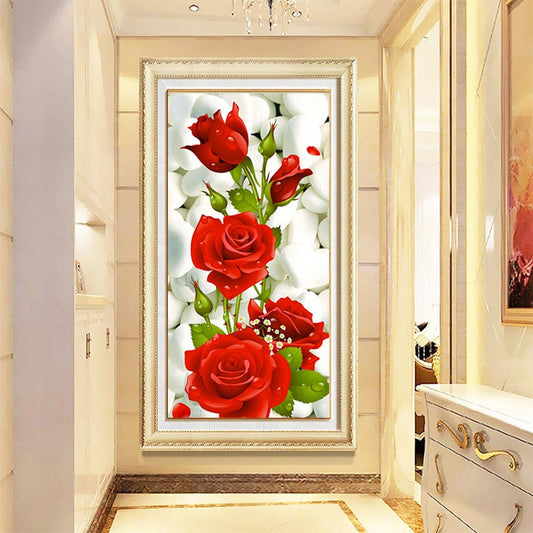 50x80CM-Rose- DIY 5D full Diamond Painting NO FRAMED