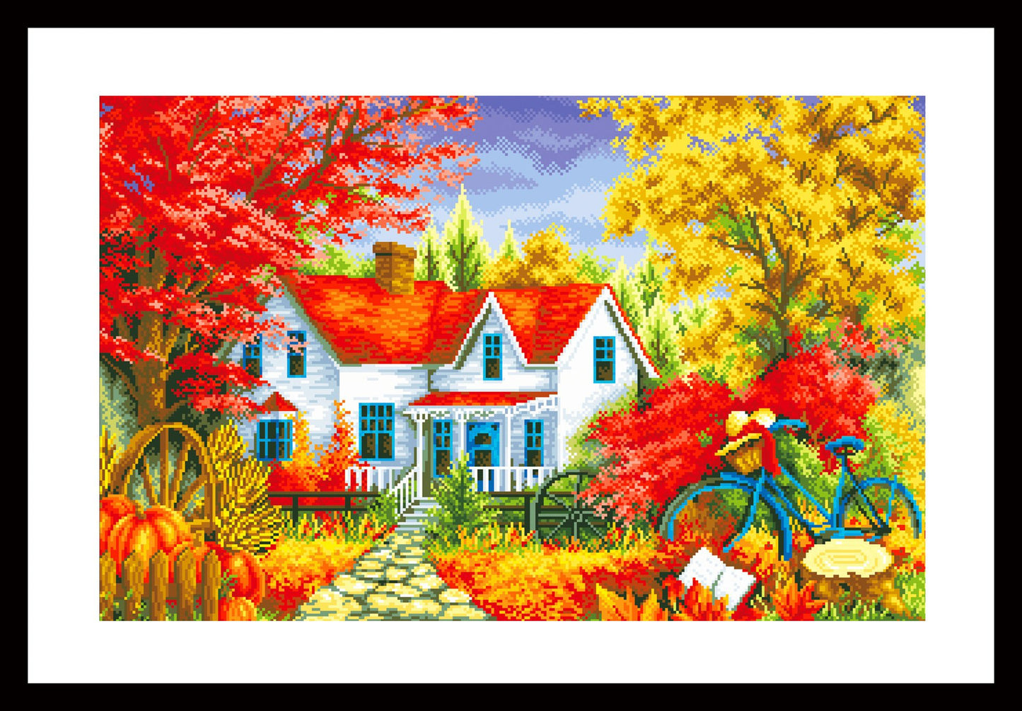 60x90CM Autumn 5D Full Diamond Painting NO Frame Round diamond