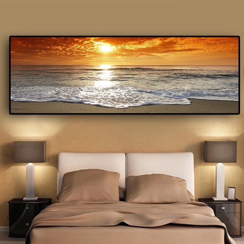 50x150cm sunrise NO Framed Finished Oil Painting Canvas Wall Art For Living Room Home Decor