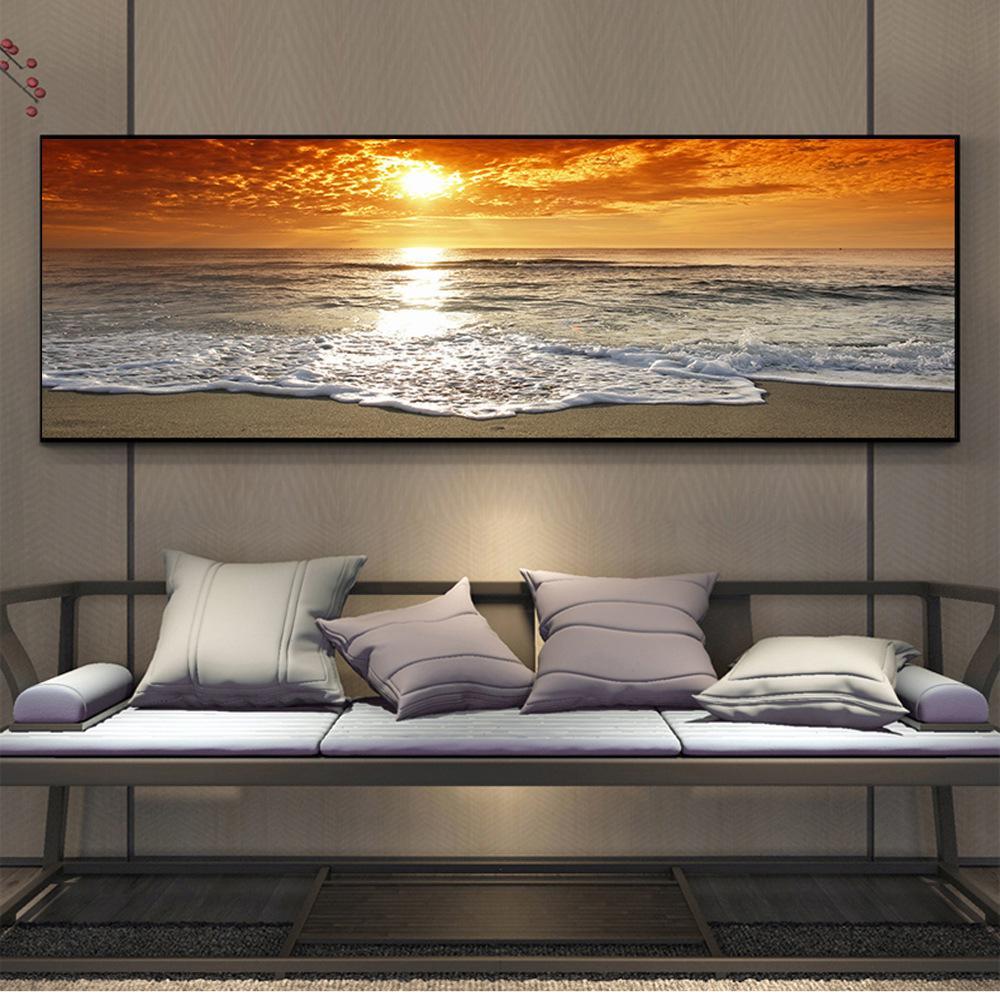 50x150cm sunrise NO Framed Finished Oil Painting Canvas Wall Art For Living Room Home Decor