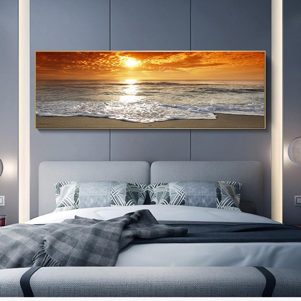 50x150cm sunrise NO Framed Finished Oil Painting Canvas Wall Art For Living Room Home Decor