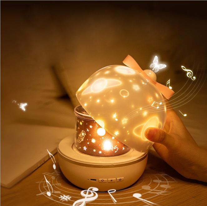 Music Projector Night Light Toys for Kids Toddlers Night Lamp Rotating