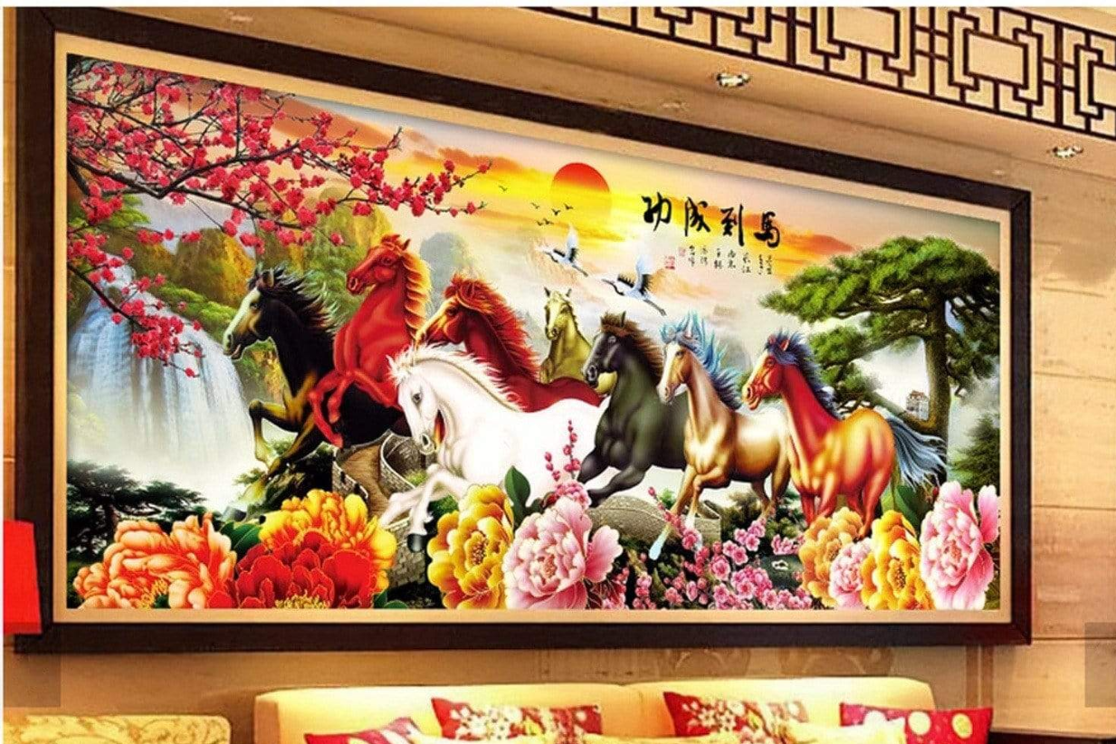 150x60CM Horse FULL Drilled Diamond Painting NO FRAME D557