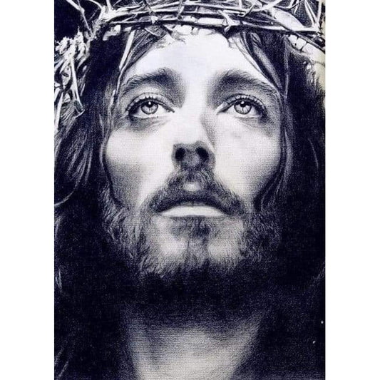 50x60CM Jesus full Drilled Diamond Painting round （no frame）