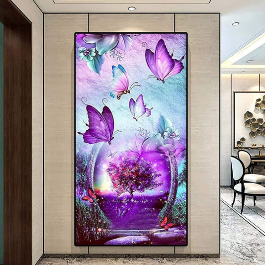 50x100CM -  Butterfly DIY 5D full Diamond Painting no frame