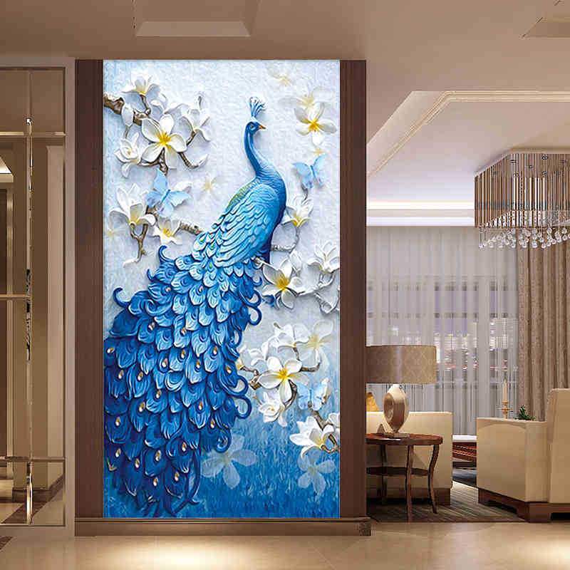 60x104cm- Peacock 5D Diamond Painting by Number Kit