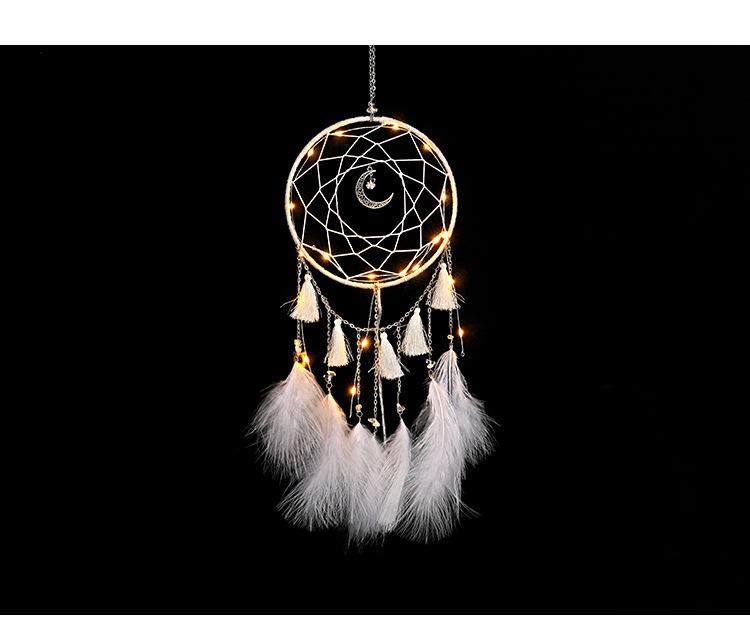 Moon Handmade Dream Catcher With Light