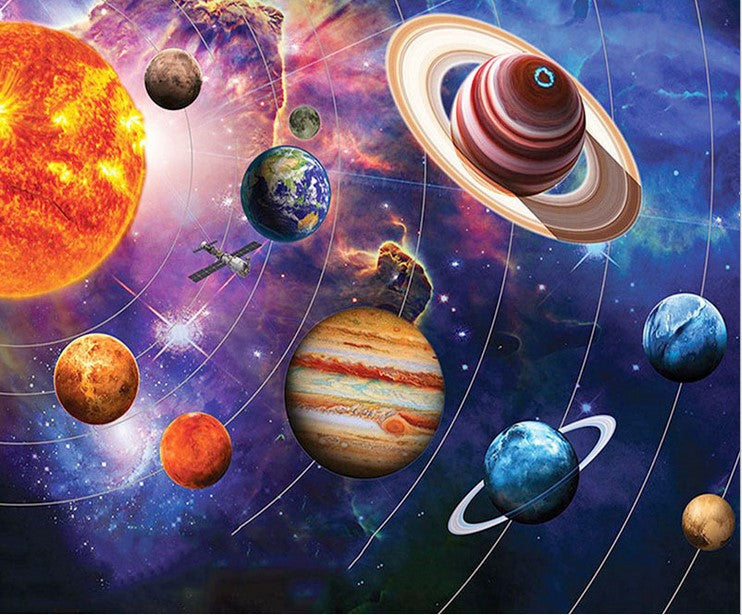 50x70CM Universal planet 5D Full Diamond Painting DIY Pictures square beads