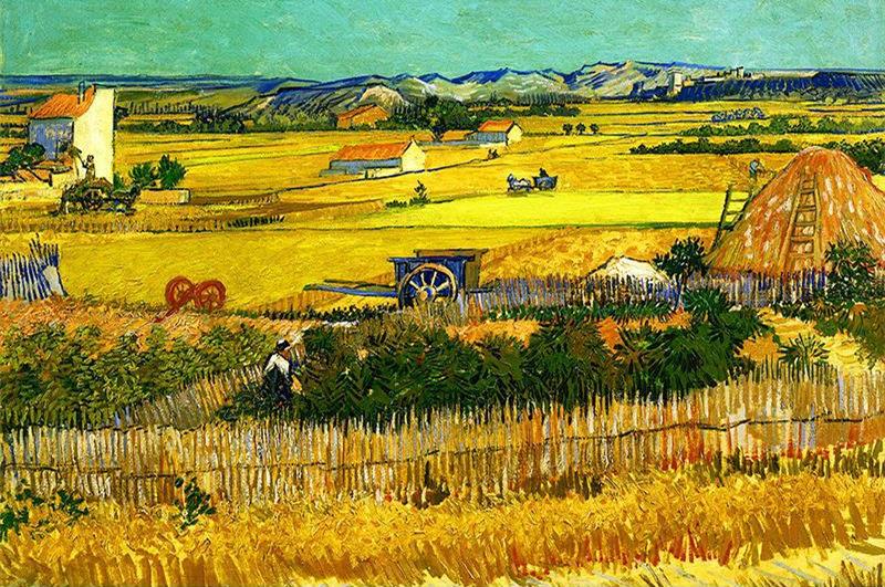 50x75CM Van gogh harvest  Full Diamond Painting NO Frame Round diamond