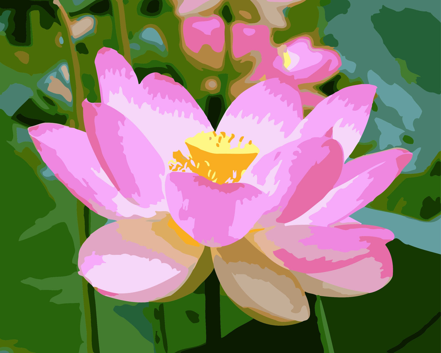 40X50CM Lotus Flower DIY Oil Painting By Numbers