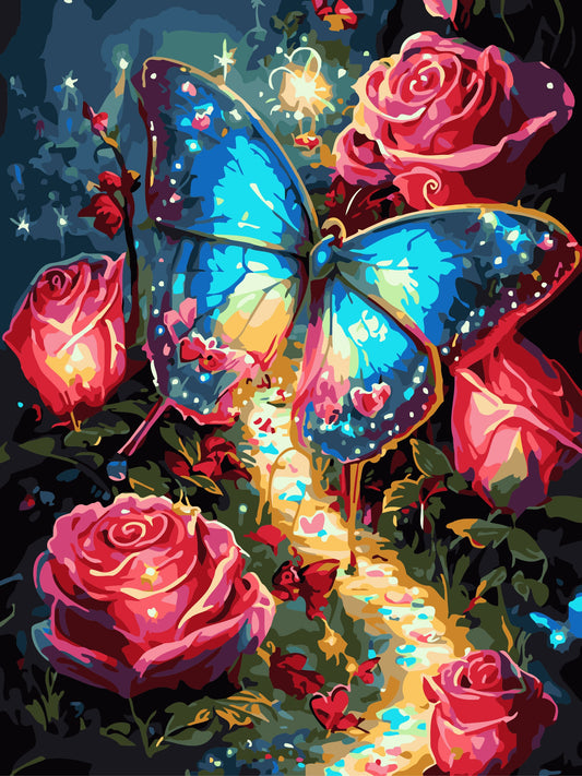 50x70CM -  Butterfly DIY 5D full Diamond Painting no frame