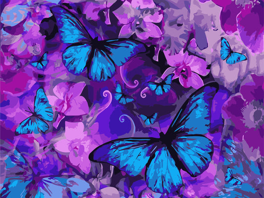 50x70CM -  Butterfly DIY 5D full Diamond Painting no frame