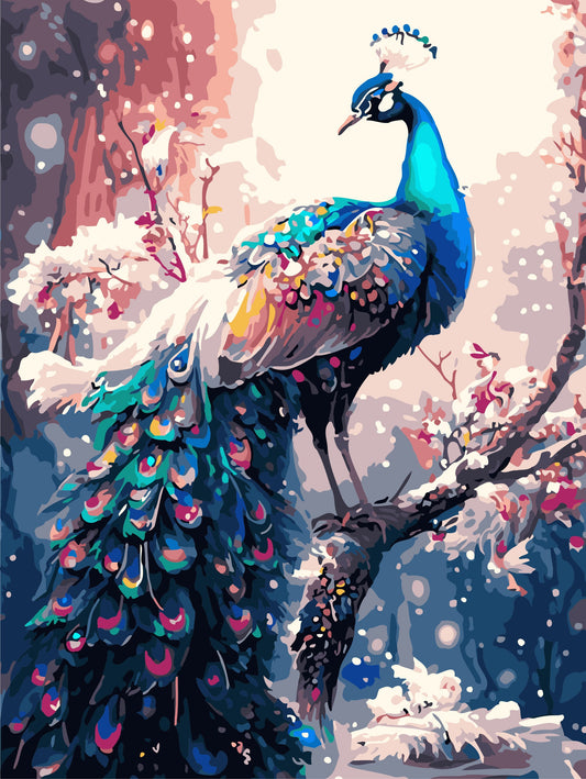 Peacock - 40*50CM No Framed DIY Oil Painting By Numbers Canvas Wall Art