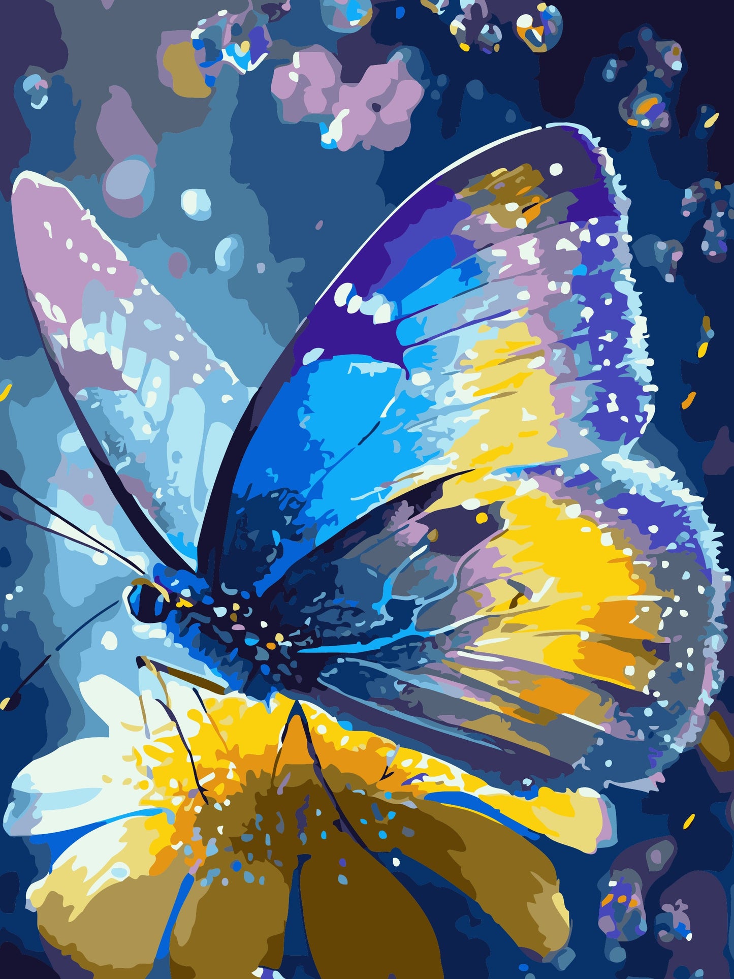 50x70CM -  Butterfly DIY 5D full Diamond Painting no frame