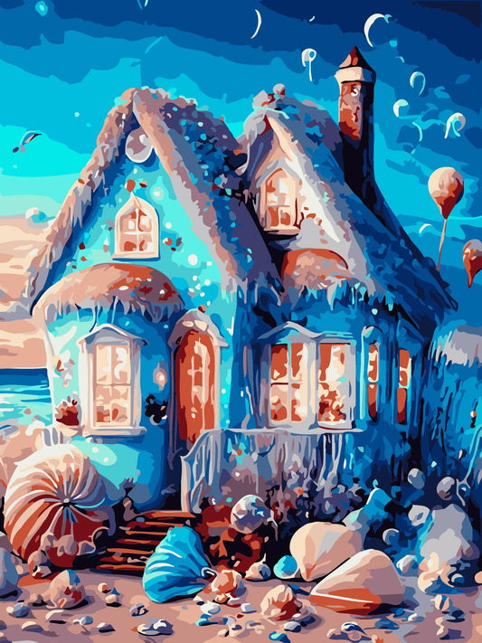 40X50CM Dream House No Framed DIY Oil Painting By Numbers