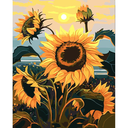 40X50CM Sunflower DIY Oil Painting By Numbers