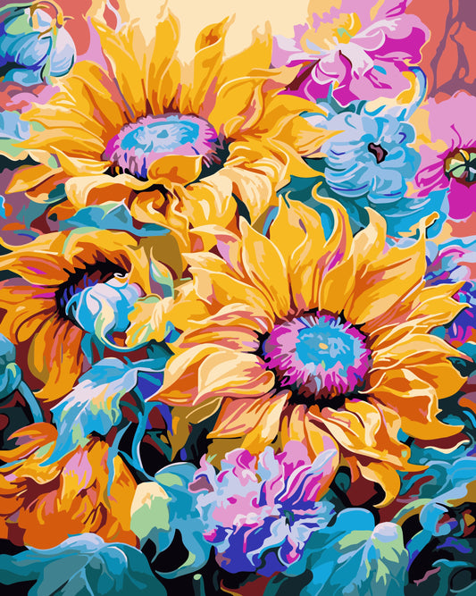 40X50CM Sunflower DIY Oil Painting By Numbers