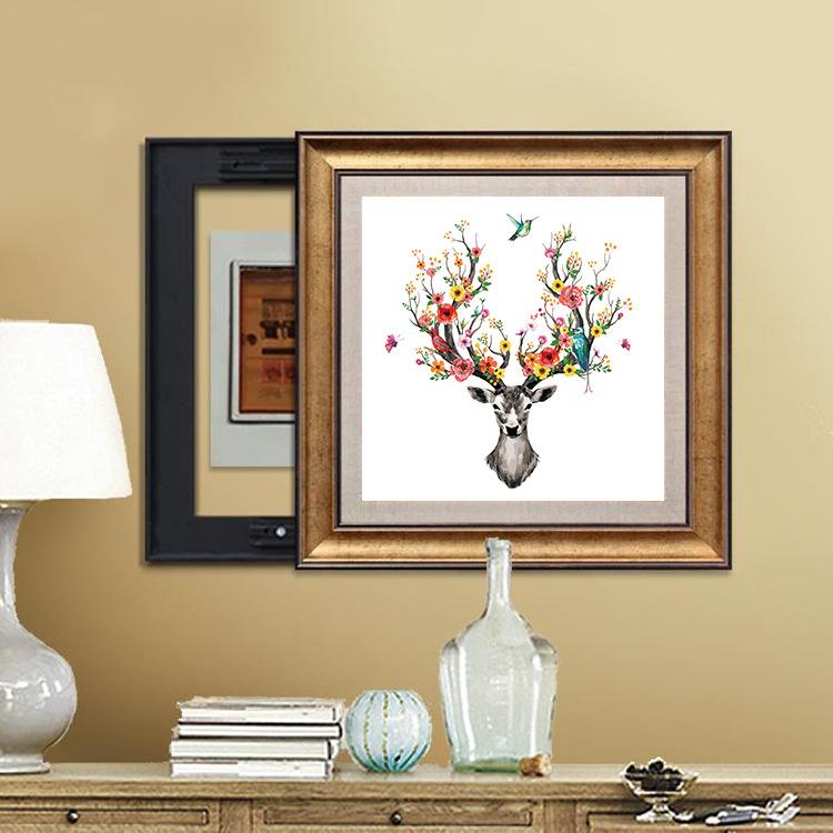 60x60cm Deer Cross Stitch Kits 11CT Stamped Full Range of Embroidery Starter Kit for Beginners Pre-Printed Pattern