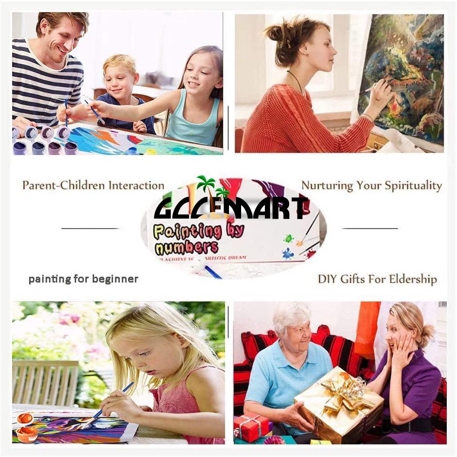 لا مؤطرة DIY النفط الطلاء بواسطة أرقام قماش جدار الفن لغرفة المعيشة ديكور المنزل 40*50 سنتيمتر-مدينة البحيرة