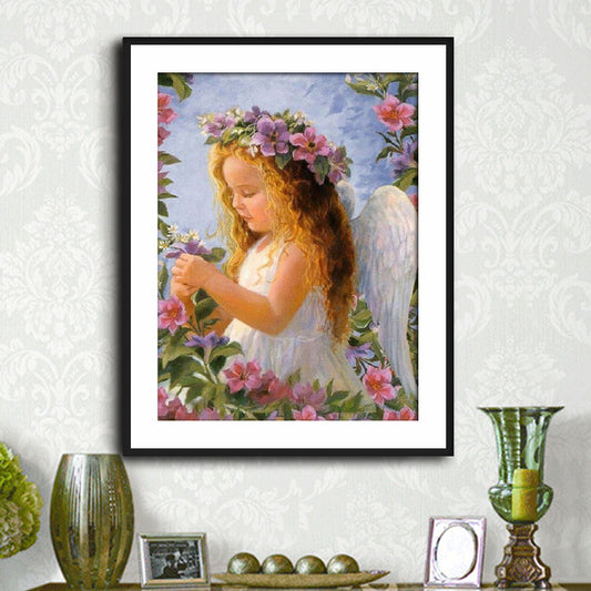 40x50CM Angel Full Diamond Painting NO Frame Round diamond